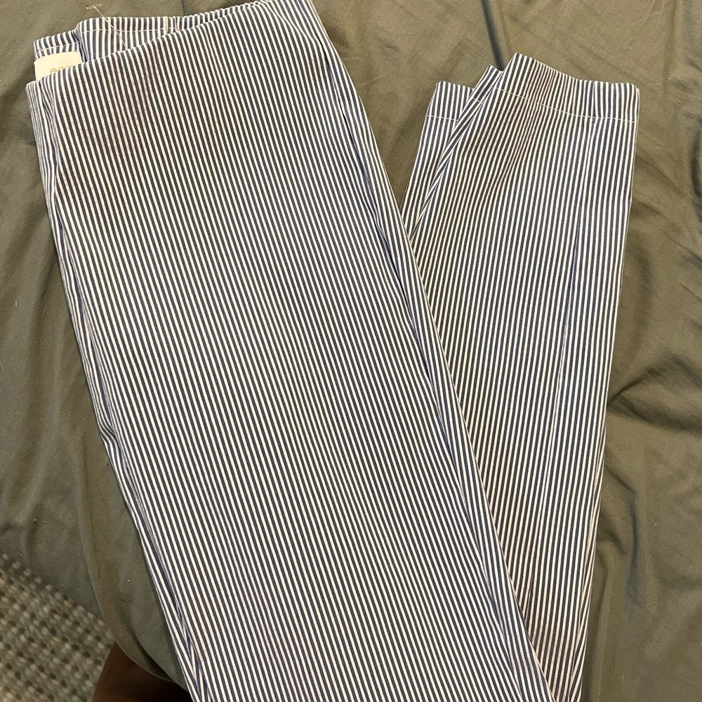 Size 2 White and Blue Slacks